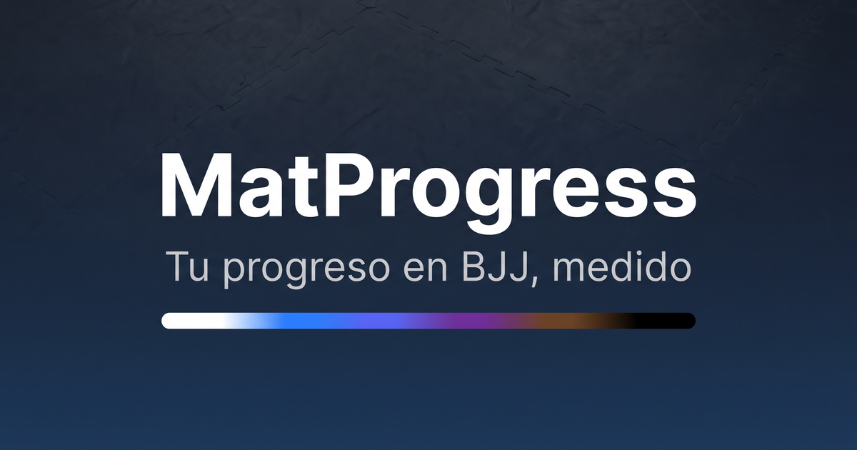MatProgress — App de Progreso para Jiu-Jitsu Brasileño